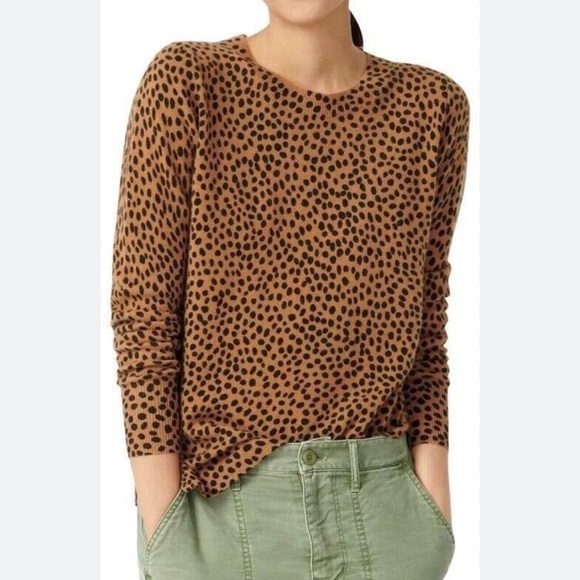 J. Crew Tops - J. Crew spotted Teddie pullover